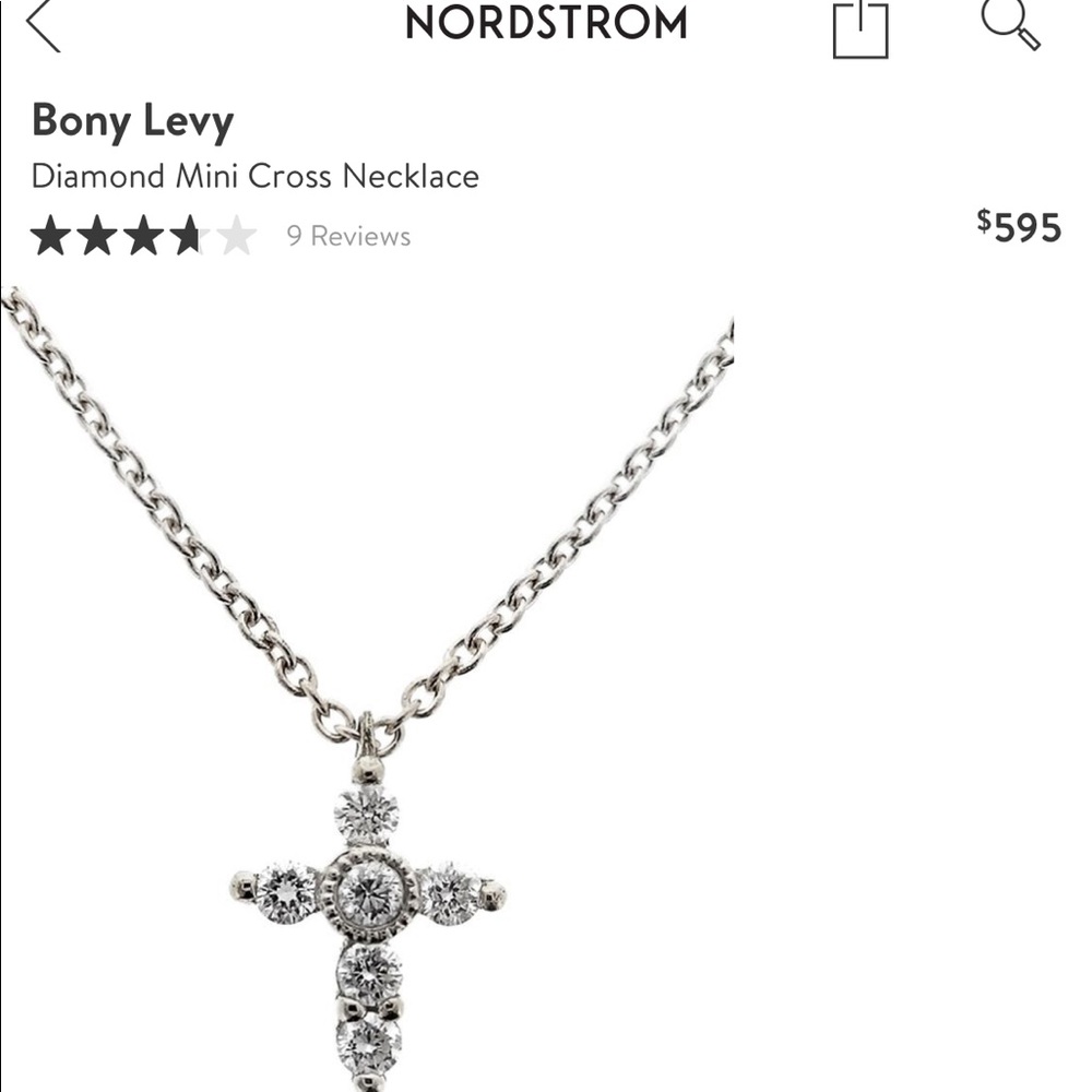 Bony Levy Diamond Mini Cross Necklace